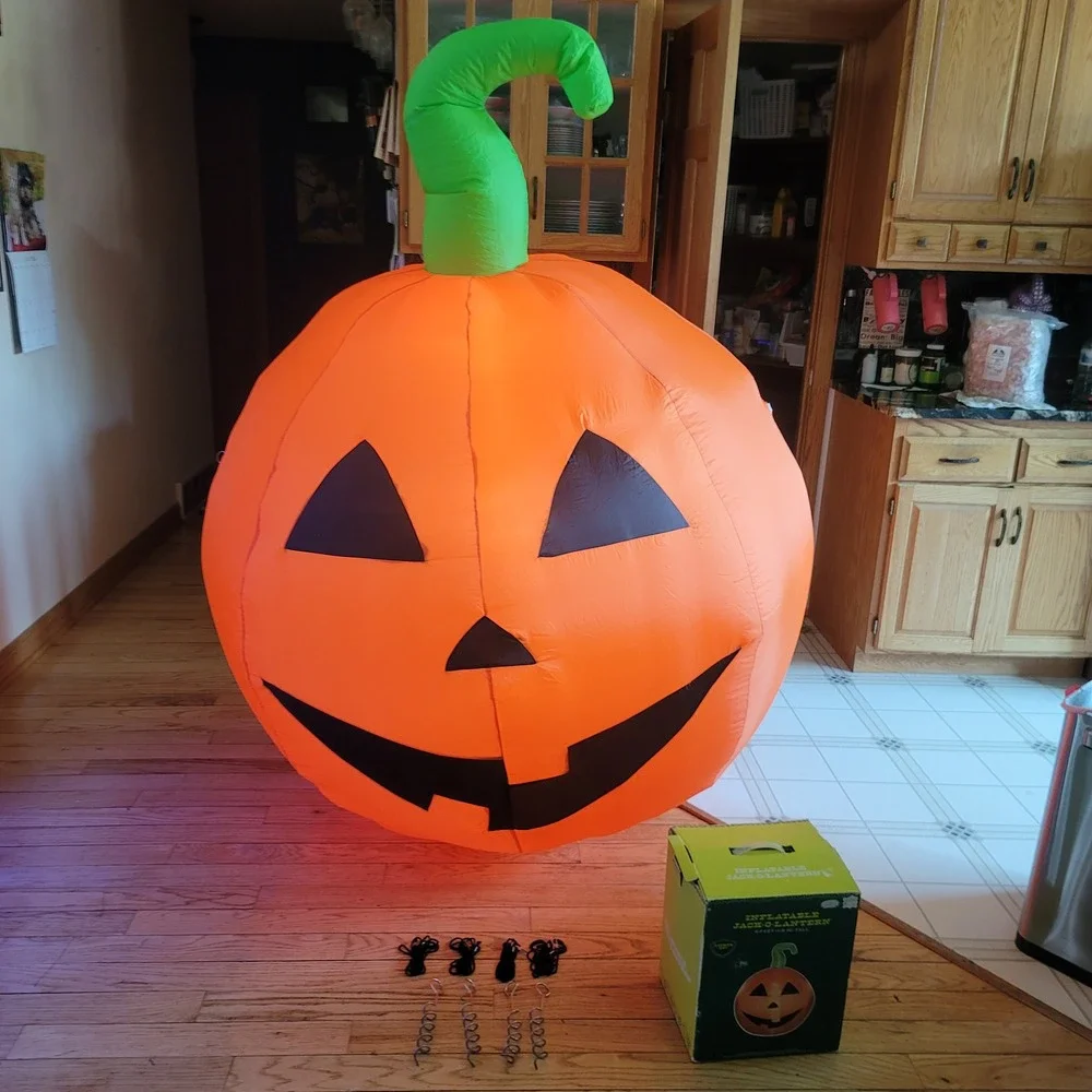 Target 2005 Airblown Inflatable 6ft Jack-O-Lantern Halloween Pumpkin Lights Up